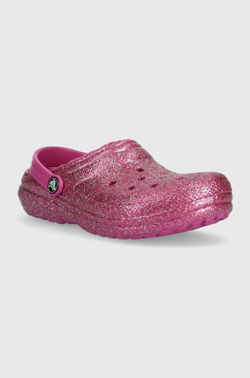 Crocs Dětské pantofle růžová barva - Pepit.cz