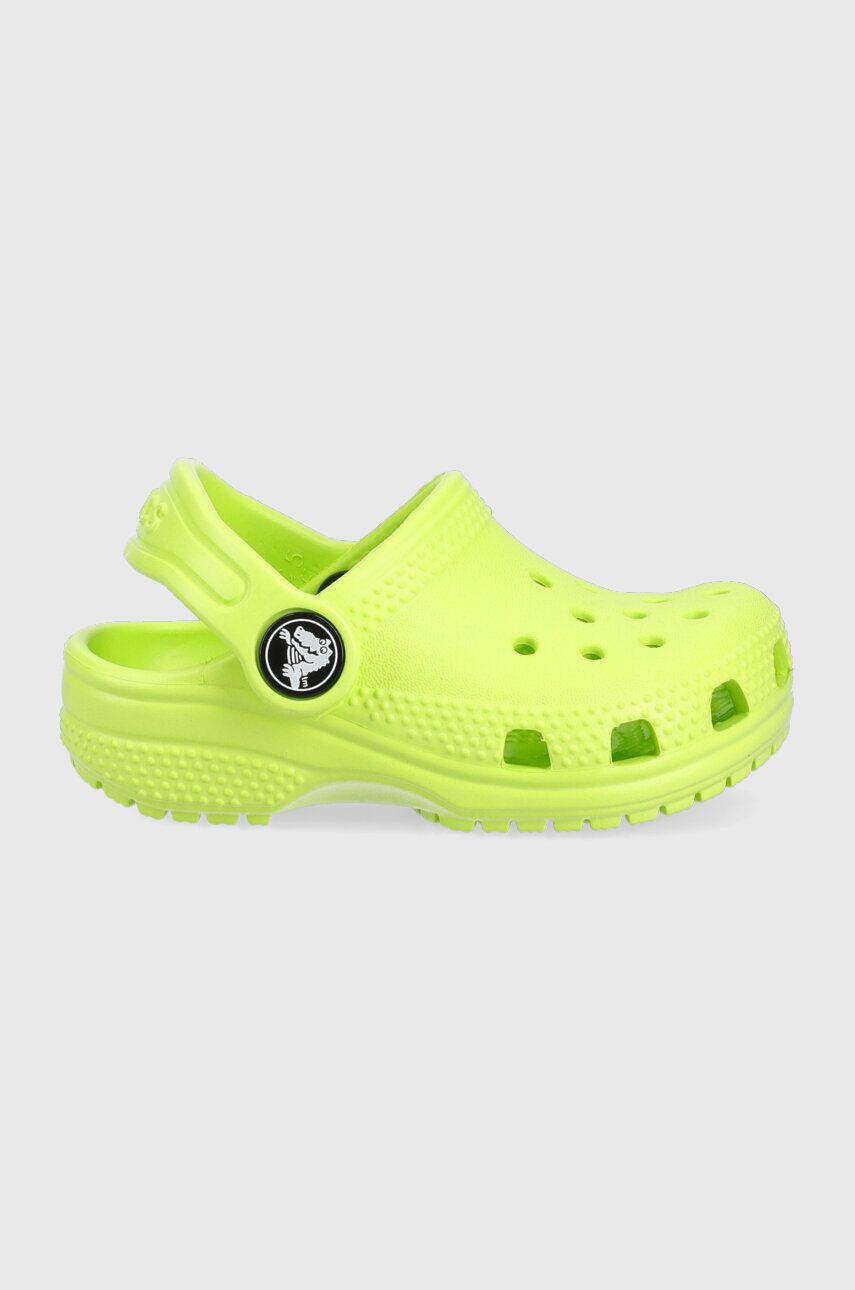 Crocs Dětské pantofle zelená barva - Pepit.cz