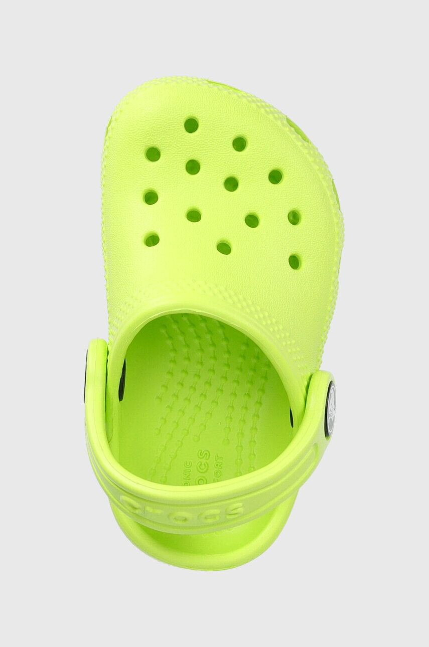 Crocs Dětské pantofle zelená barva - Pepit.cz