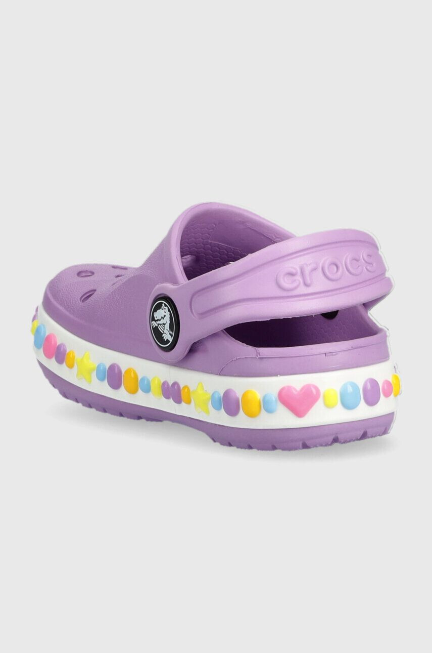 Crocs Dětské pantofle fialová barva - Pepit.cz