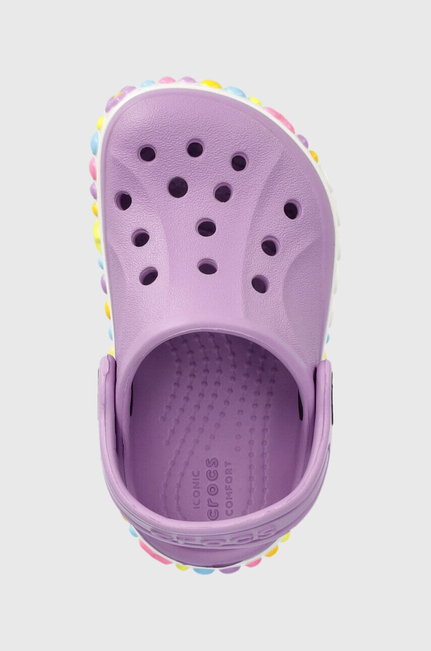 Crocs Dětské pantofle fialová barva - Pepit.cz