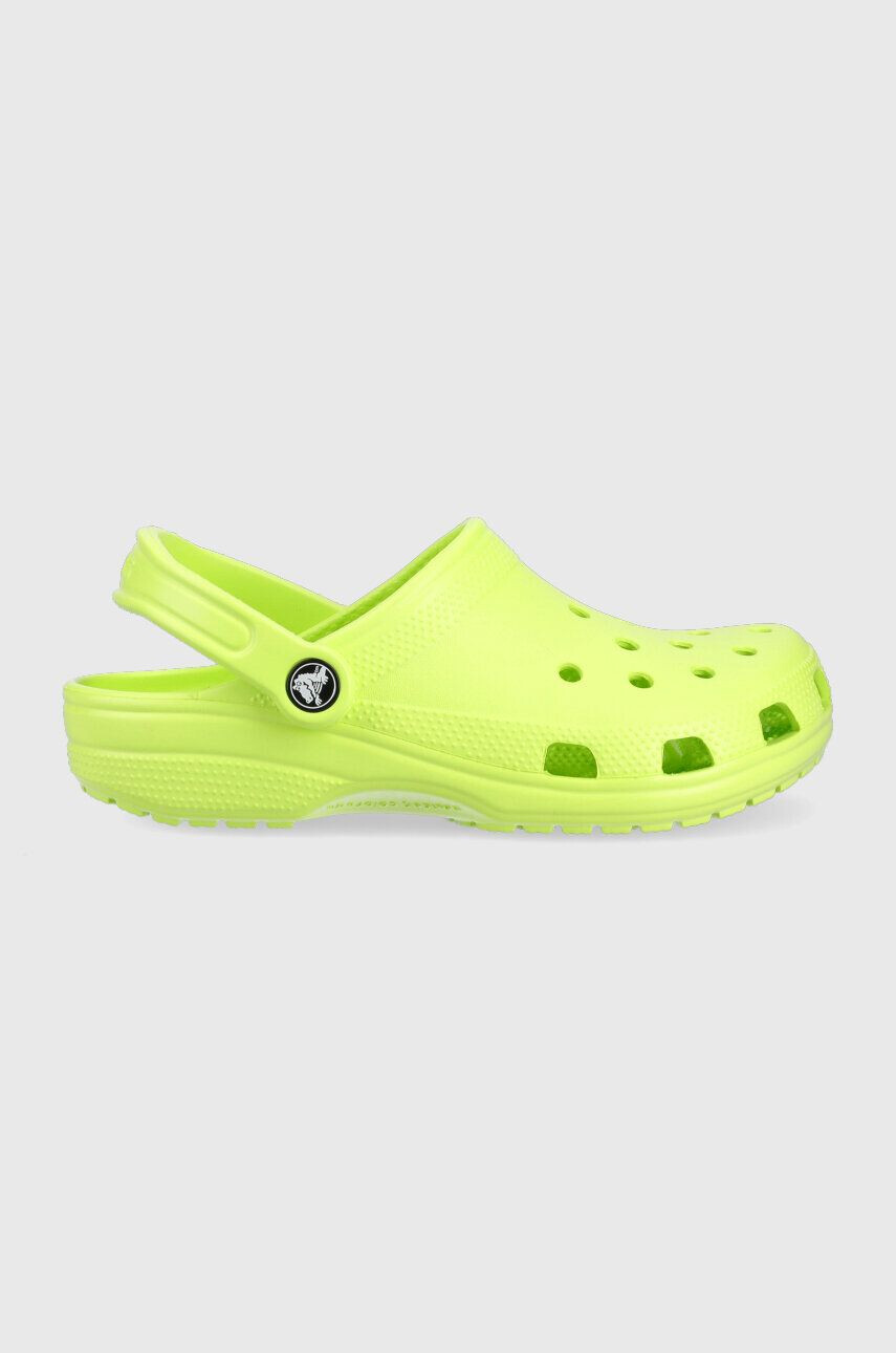 Crocs Dětské pantofle zelená barva - Pepit.cz