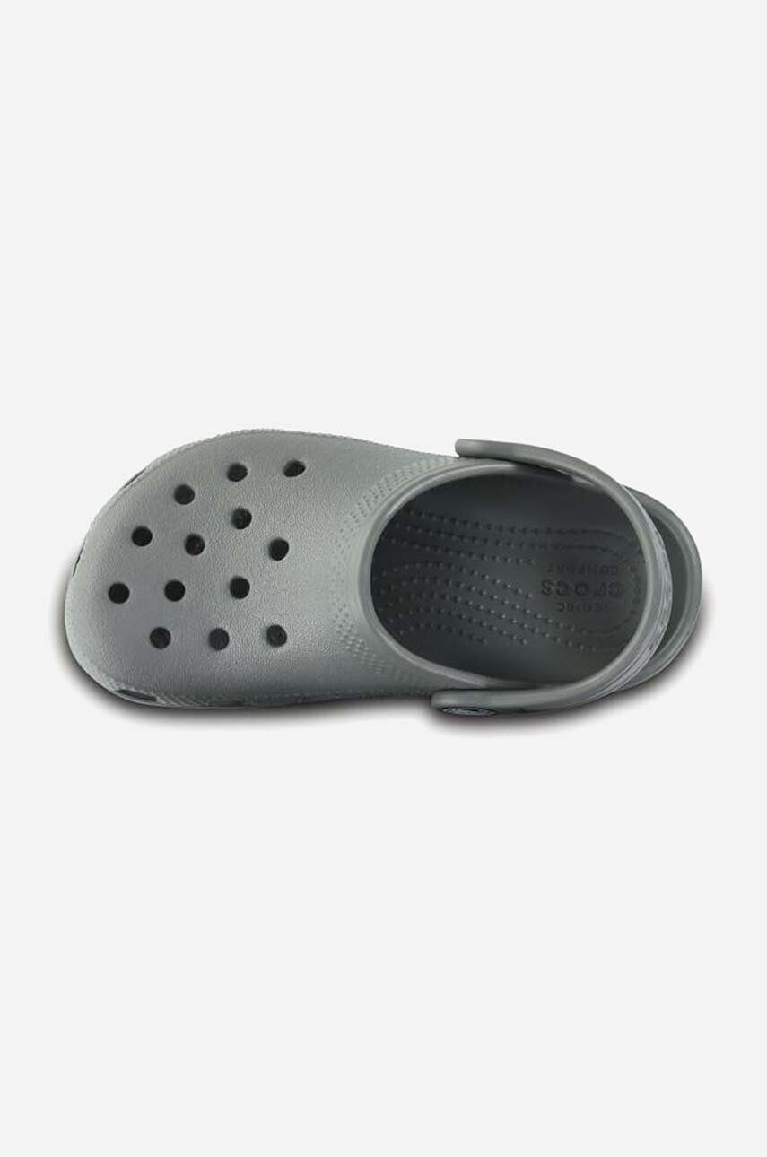 Crocs Dětské pantofle šedá barva - Pepit.cz