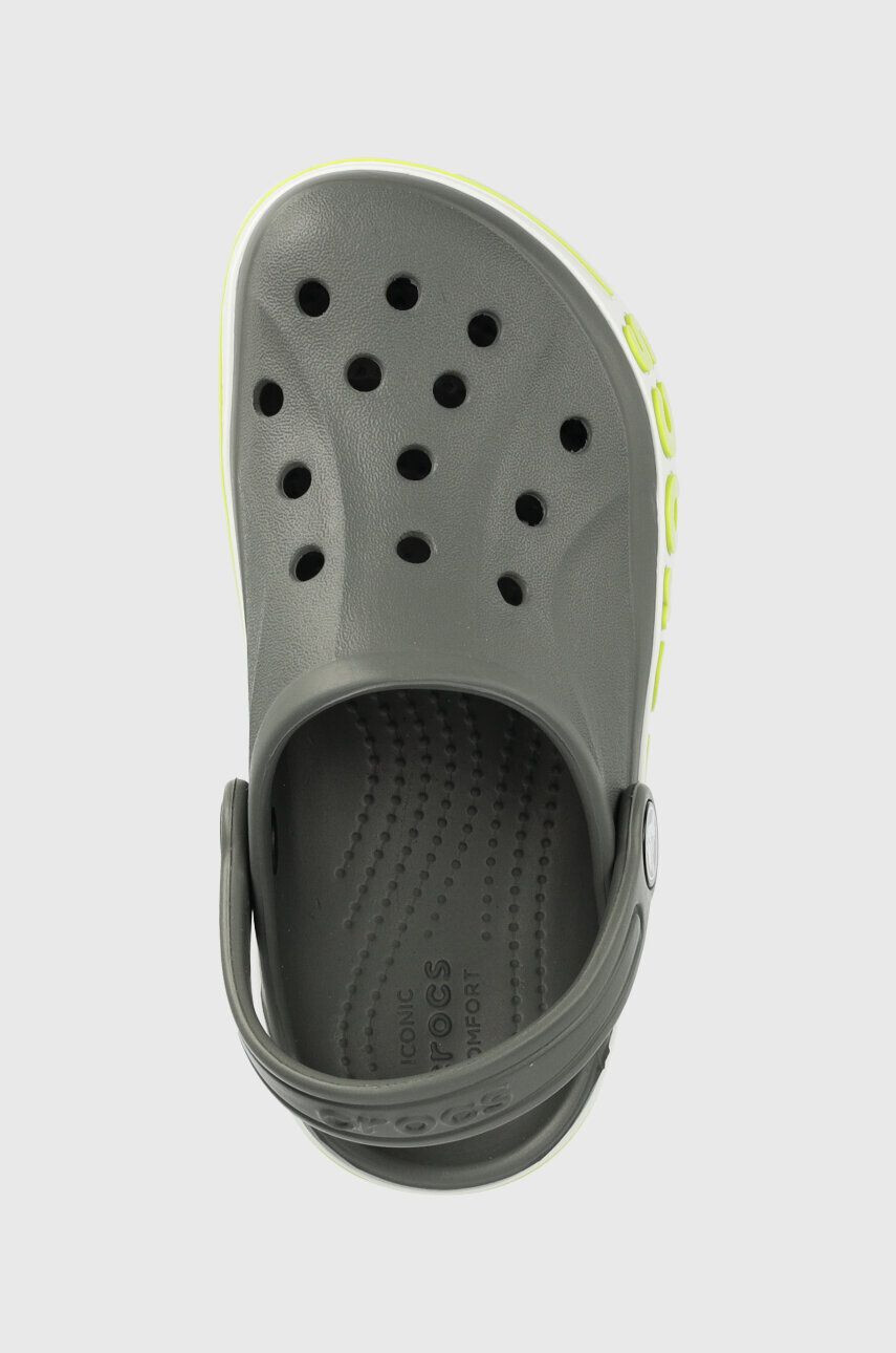 Crocs Dětské pantofle šedá barva - Pepit.cz