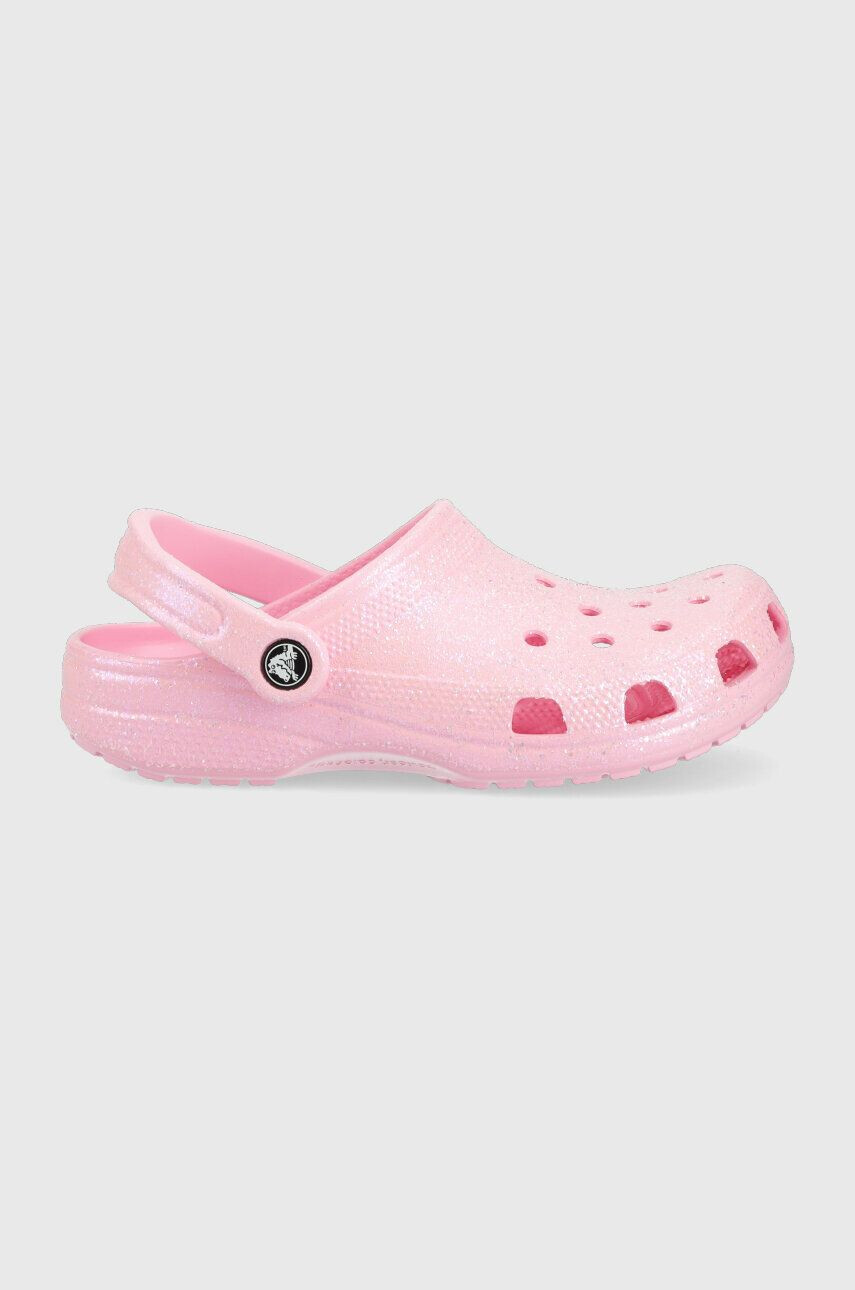 Crocs Dětské pantofle růžová barva - Pepit.cz