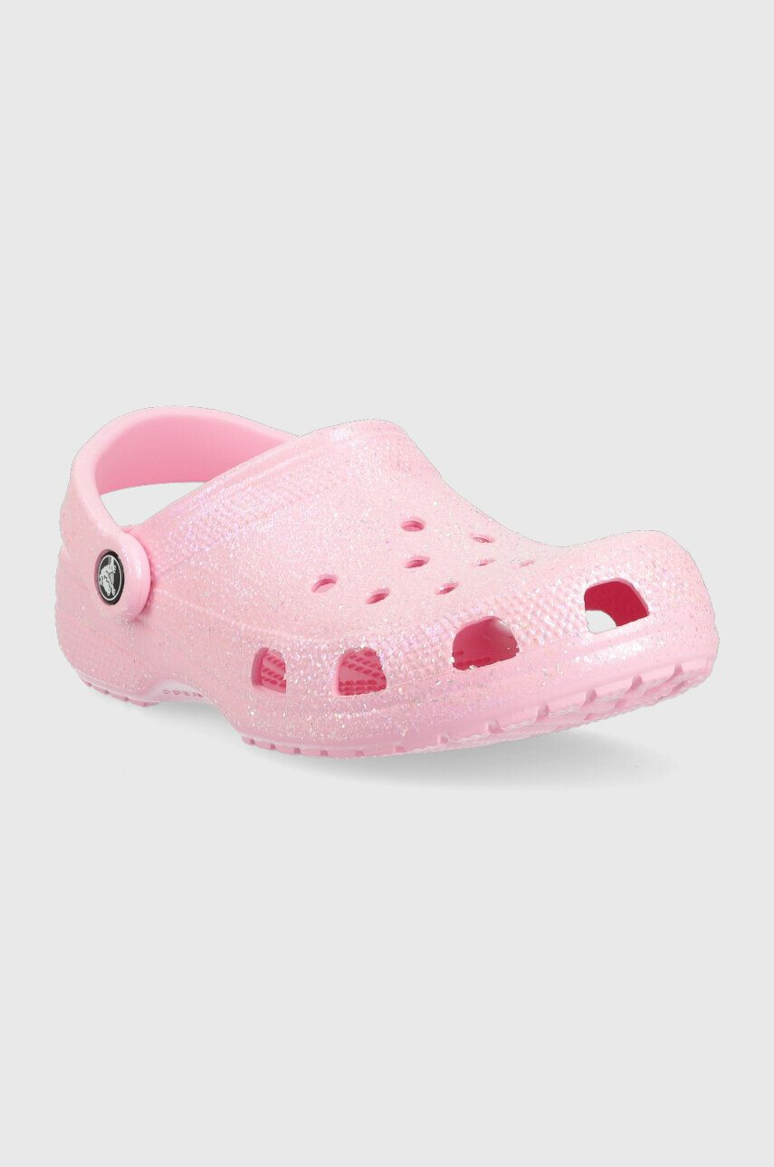 Crocs Dětské pantofle růžová barva - Pepit.cz