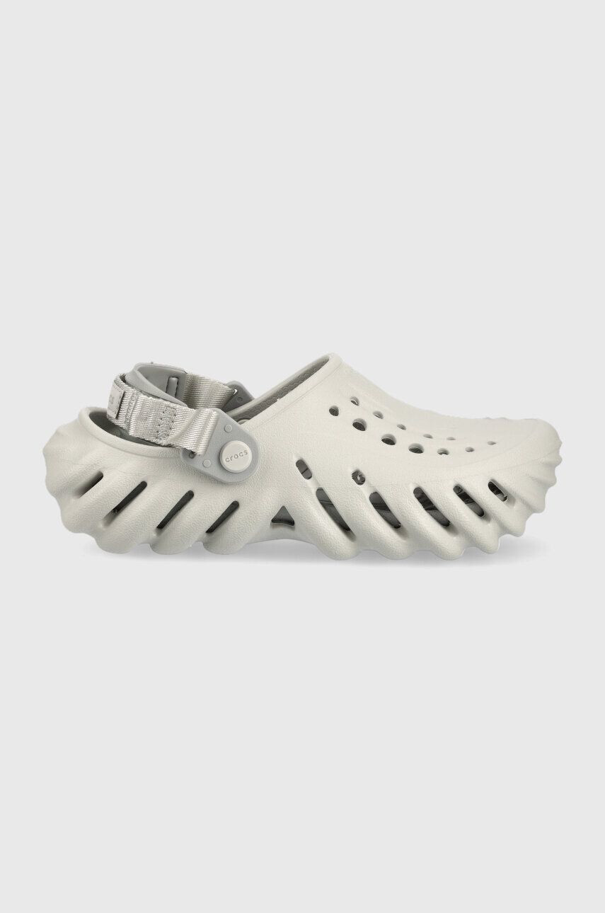 Crocs Dětské pantofle šedá barva - Pepit.cz