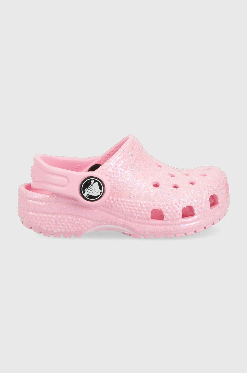 Crocs Dětské pantofle růžová barva - Pepit.cz