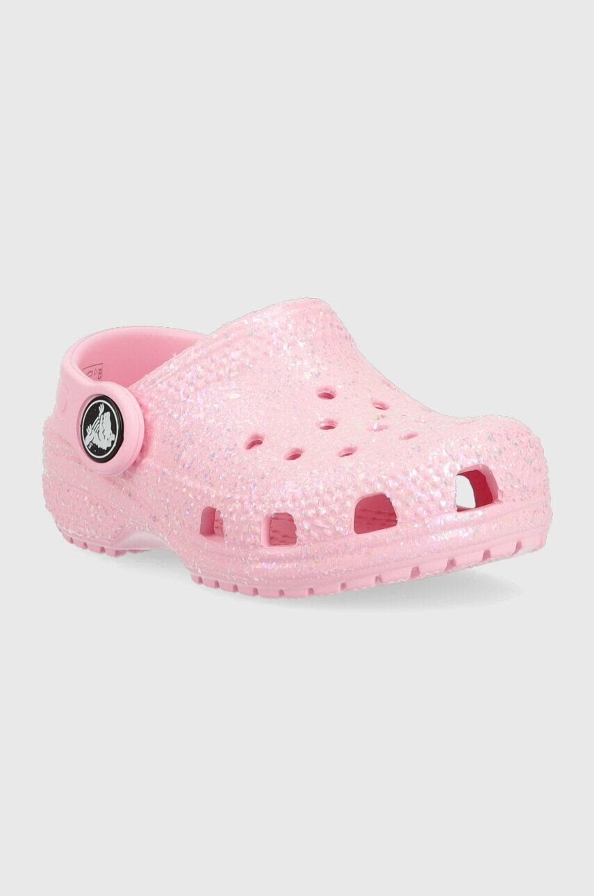 Crocs Dětské pantofle růžová barva - Pepit.cz