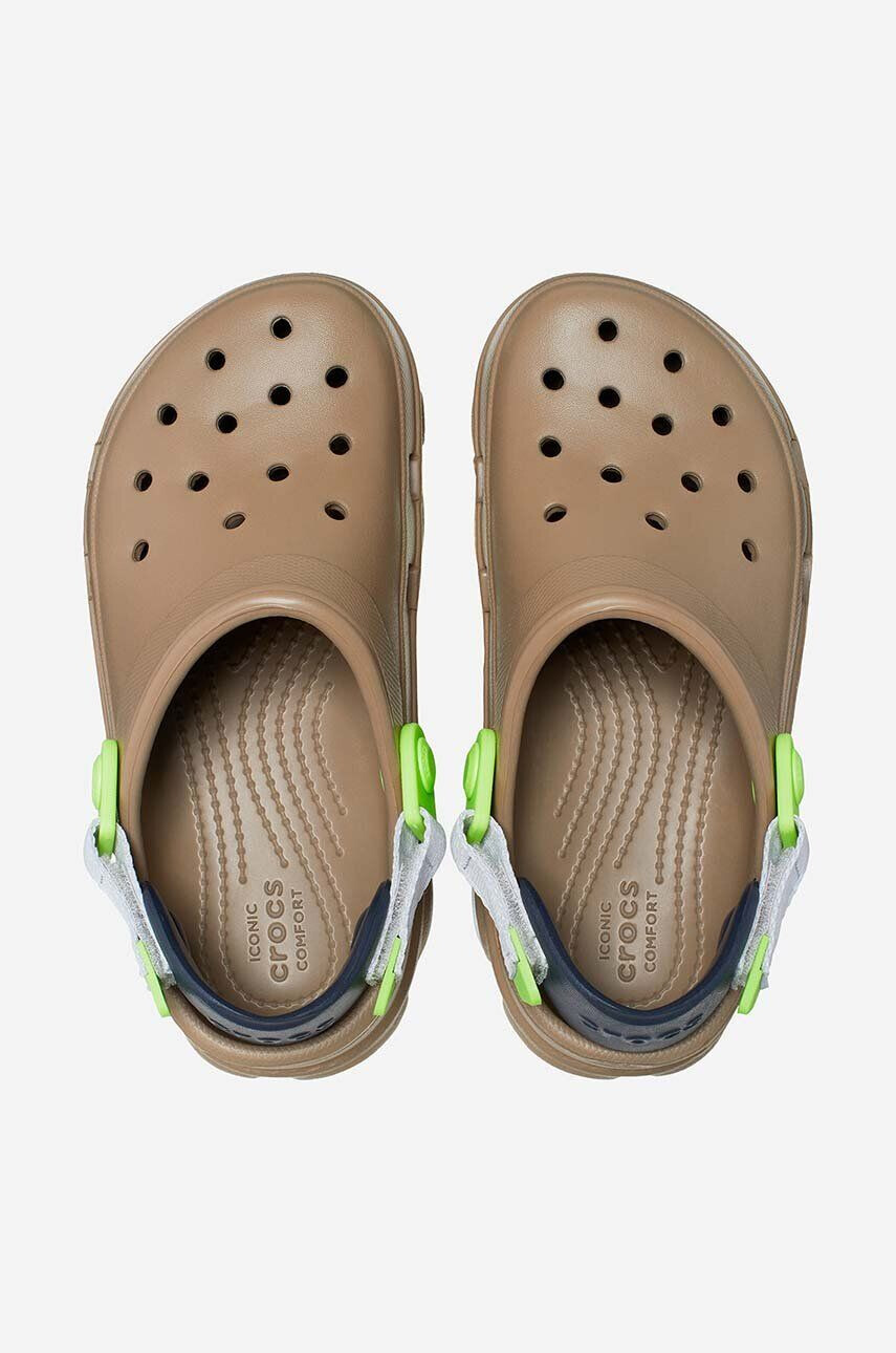 Crocs Dětské pantofle All Terain Kids Clog hnědá barva - Pepit.cz