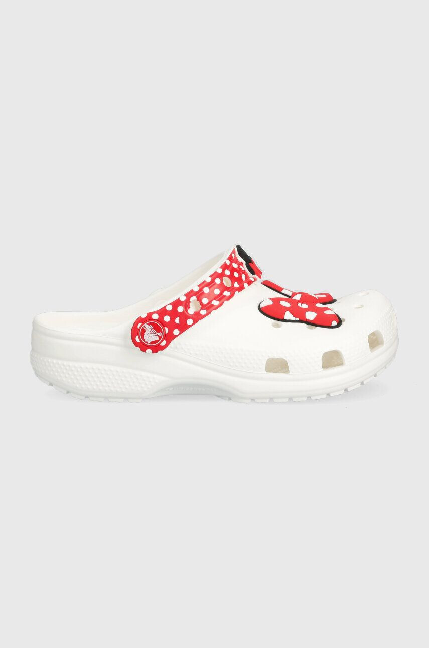 Crocs Dětské pantofle CLASSIC DISNEY MINNIE bílá barva - Pepit.cz