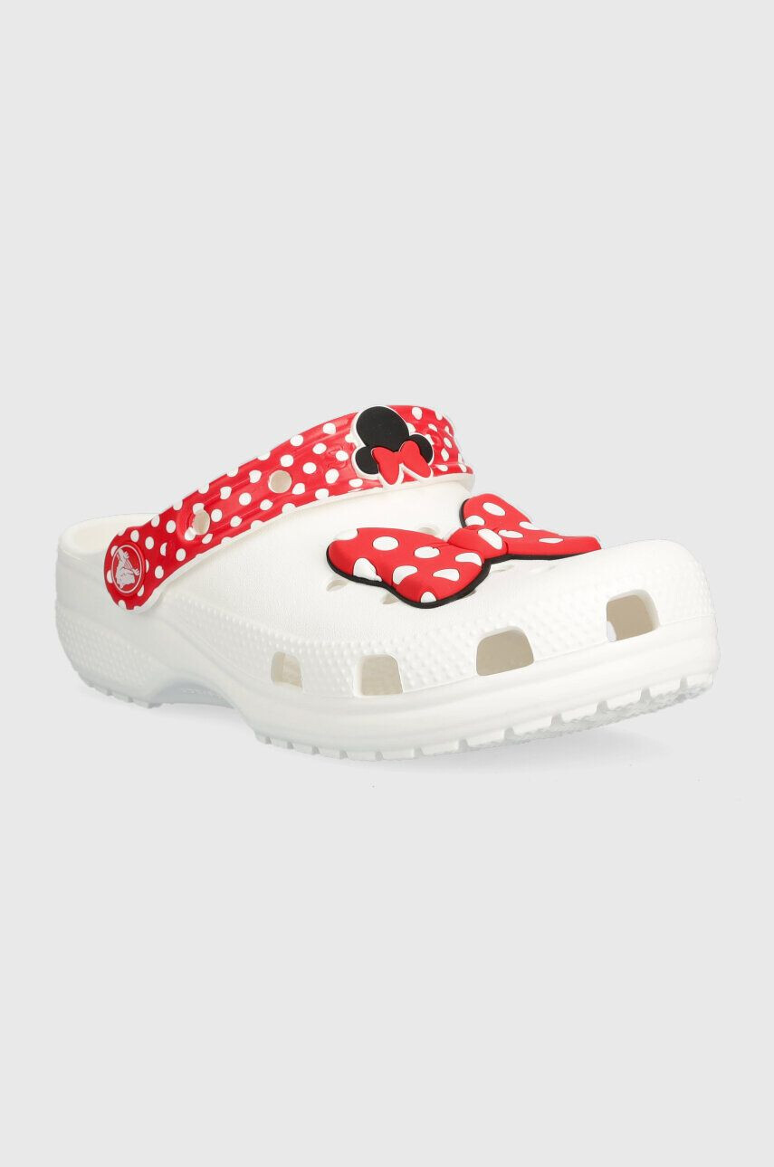 Crocs Dětské pantofle CLASSIC DISNEY MINNIE bílá barva - Pepit.cz