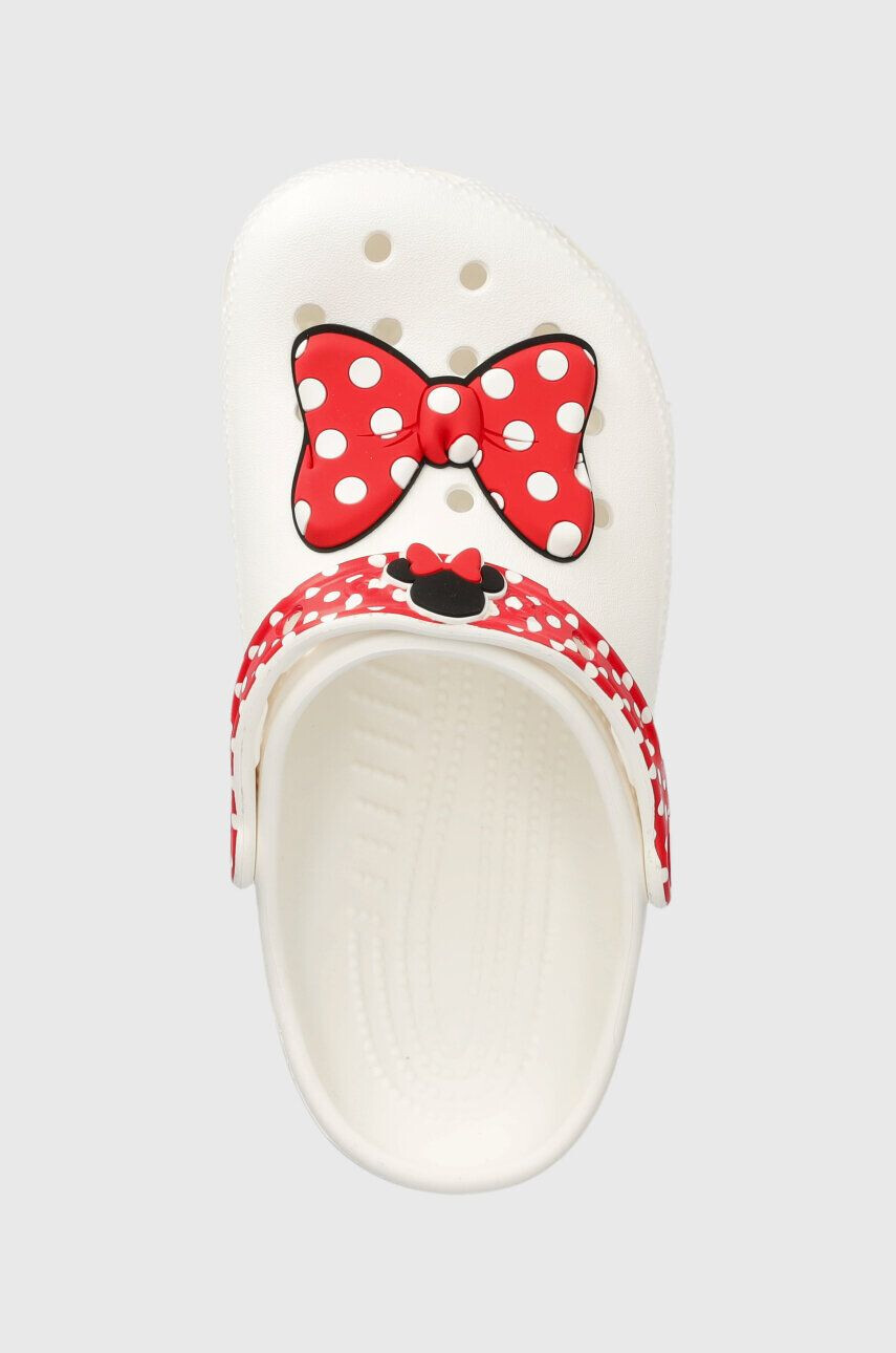 Crocs Dětské pantofle CLASSIC DISNEY MINNIE bílá barva - Pepit.cz