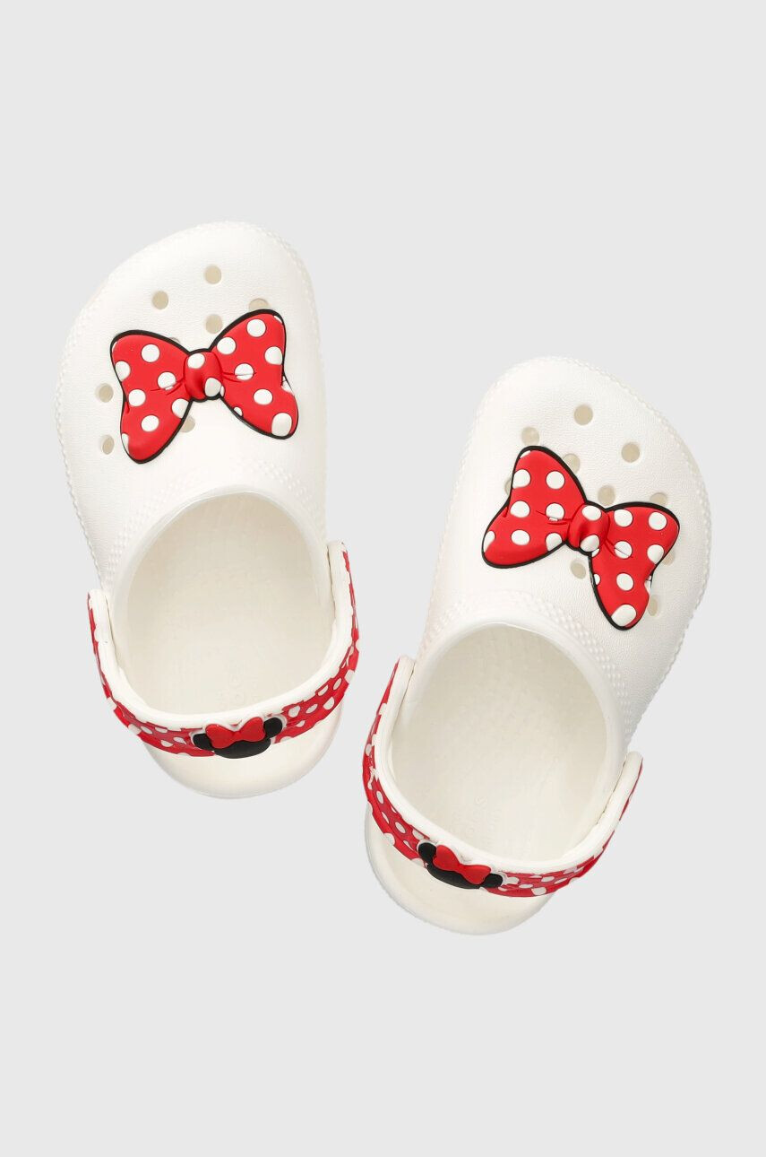 Crocs Dětské pantofle CLASSIC DISNEY MINNIE MOUSE bílá barva - Pepit.cz