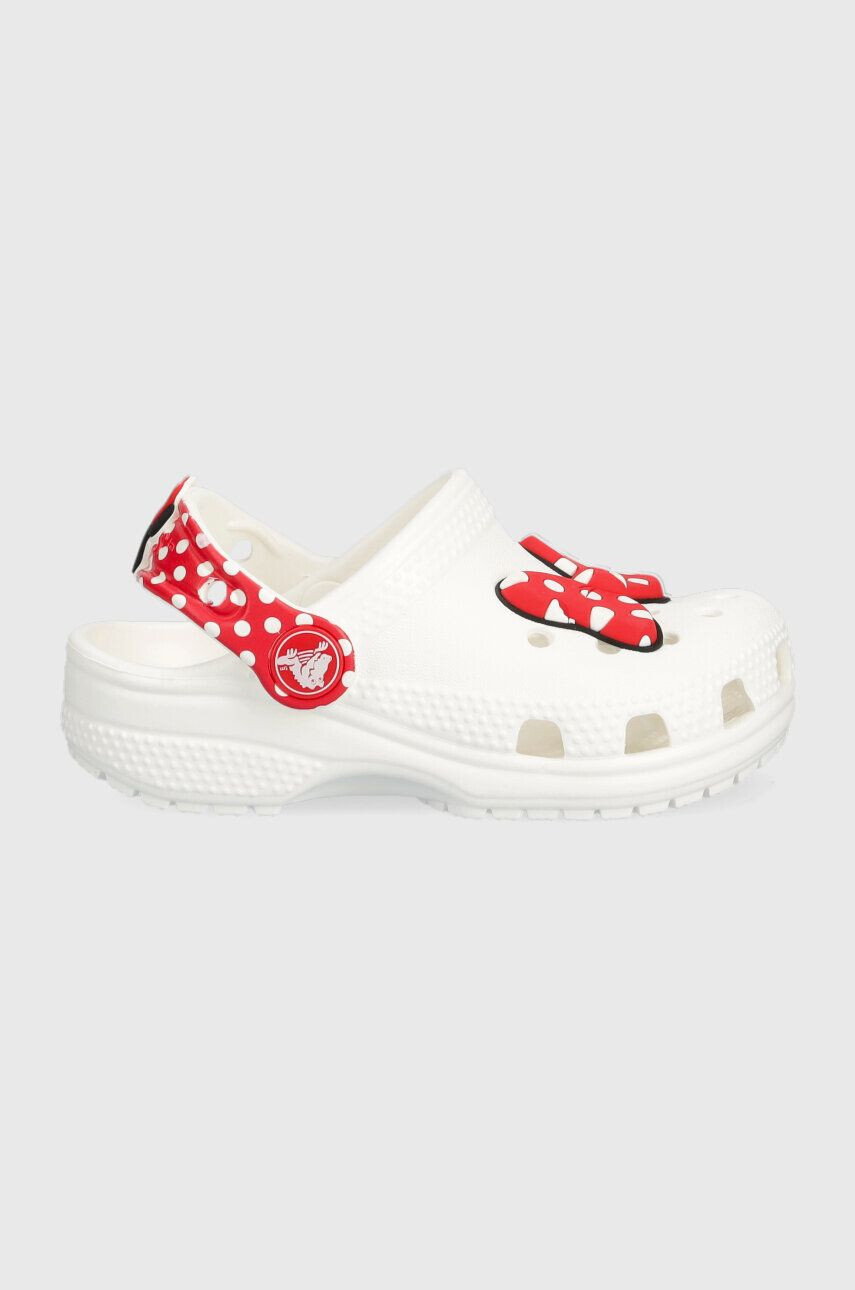 Crocs Dětské pantofle CLASSIC DISNEY MINNIE MOUSE bílá barva - Pepit.cz