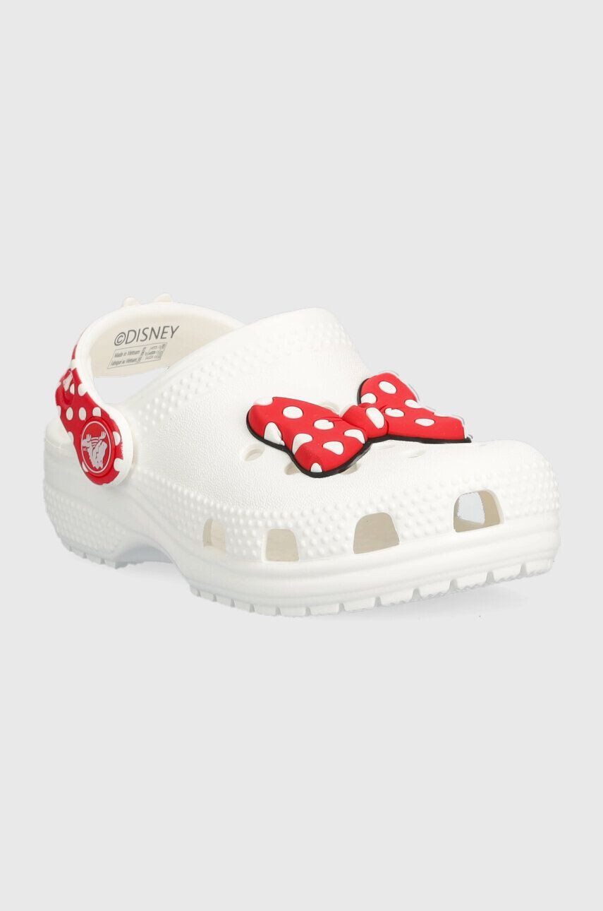 Crocs Dětské pantofle CLASSIC DISNEY MINNIE MOUSE bílá barva - Pepit.cz