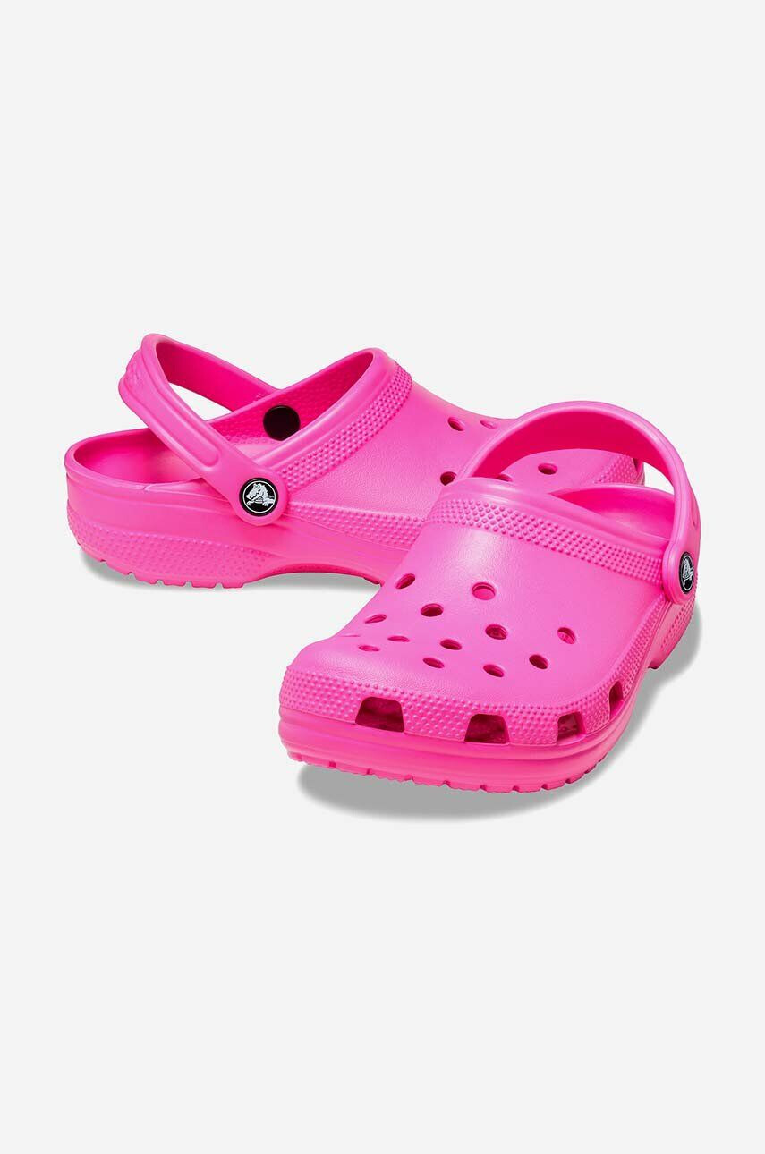 Crocs Dětské pantofle Classic Kids Clog růžová barva - Pepit.cz