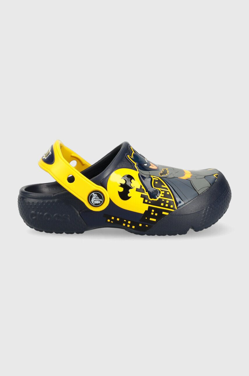 Crocs Dětské pantofle FL BATMAN PATCH tmavomodrá barva - Pepit.cz