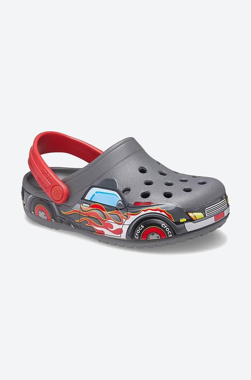 Crocs Dětské pantofle FL Truck Band Clog šedá barva - Pepit.cz