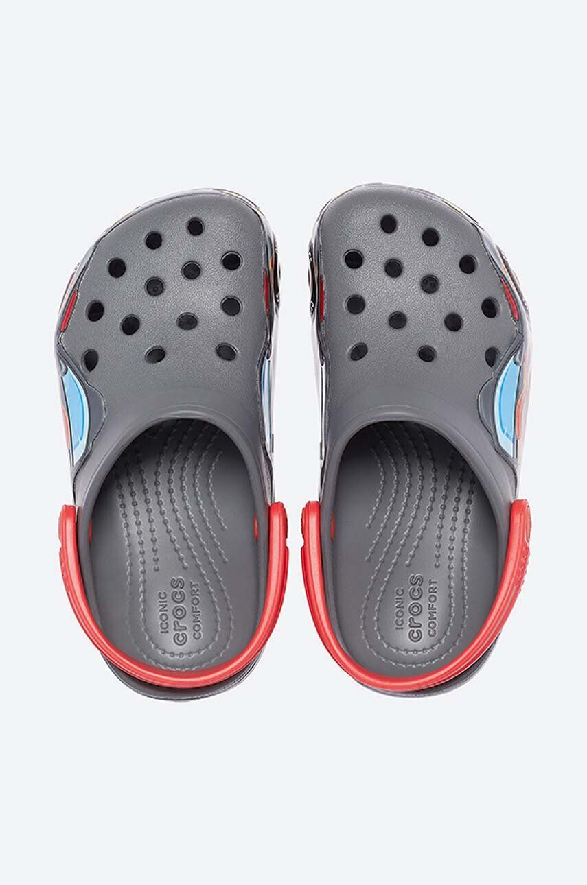 Crocs Dětské pantofle FL Truck Band Clog šedá barva - Pepit.cz