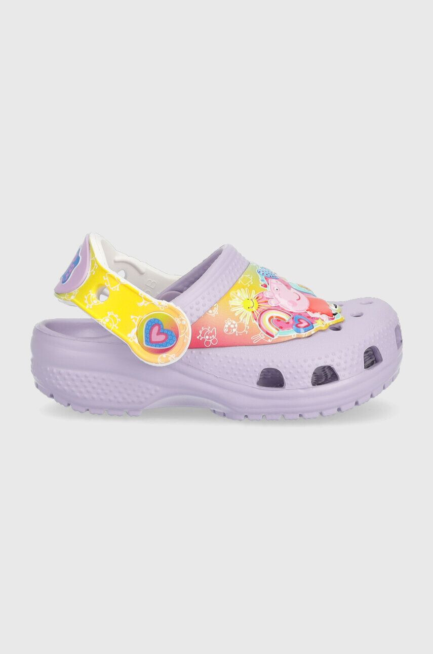 Crocs Dětské pantofle Pepppa Pig fialová barva - Pepit.cz