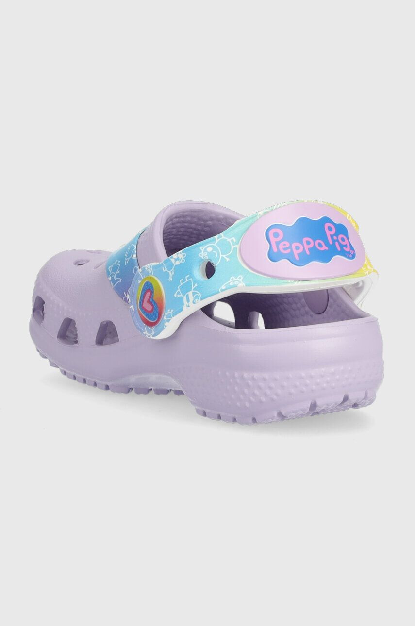 Crocs Dětské pantofle Pepppa Pig fialová barva - Pepit.cz