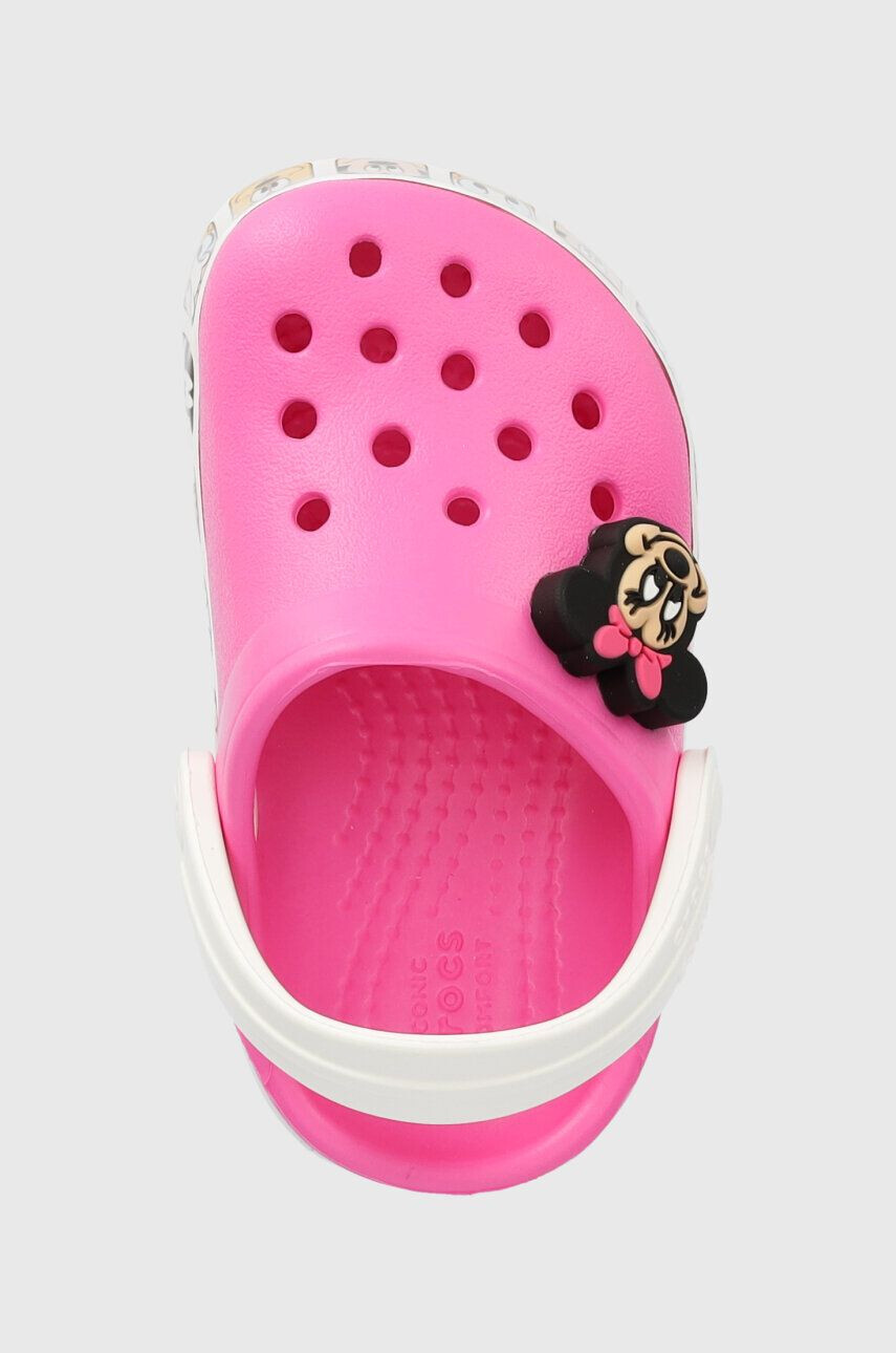 Crocs Dětské pantofle x Disney růžová barva - Pepit.cz