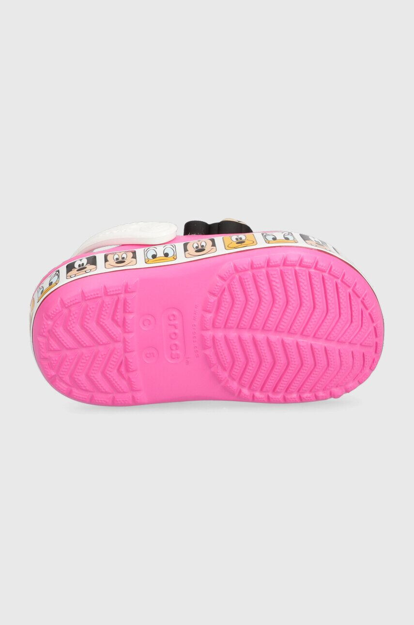 Crocs Dětské pantofle x Disney růžová barva - Pepit.cz