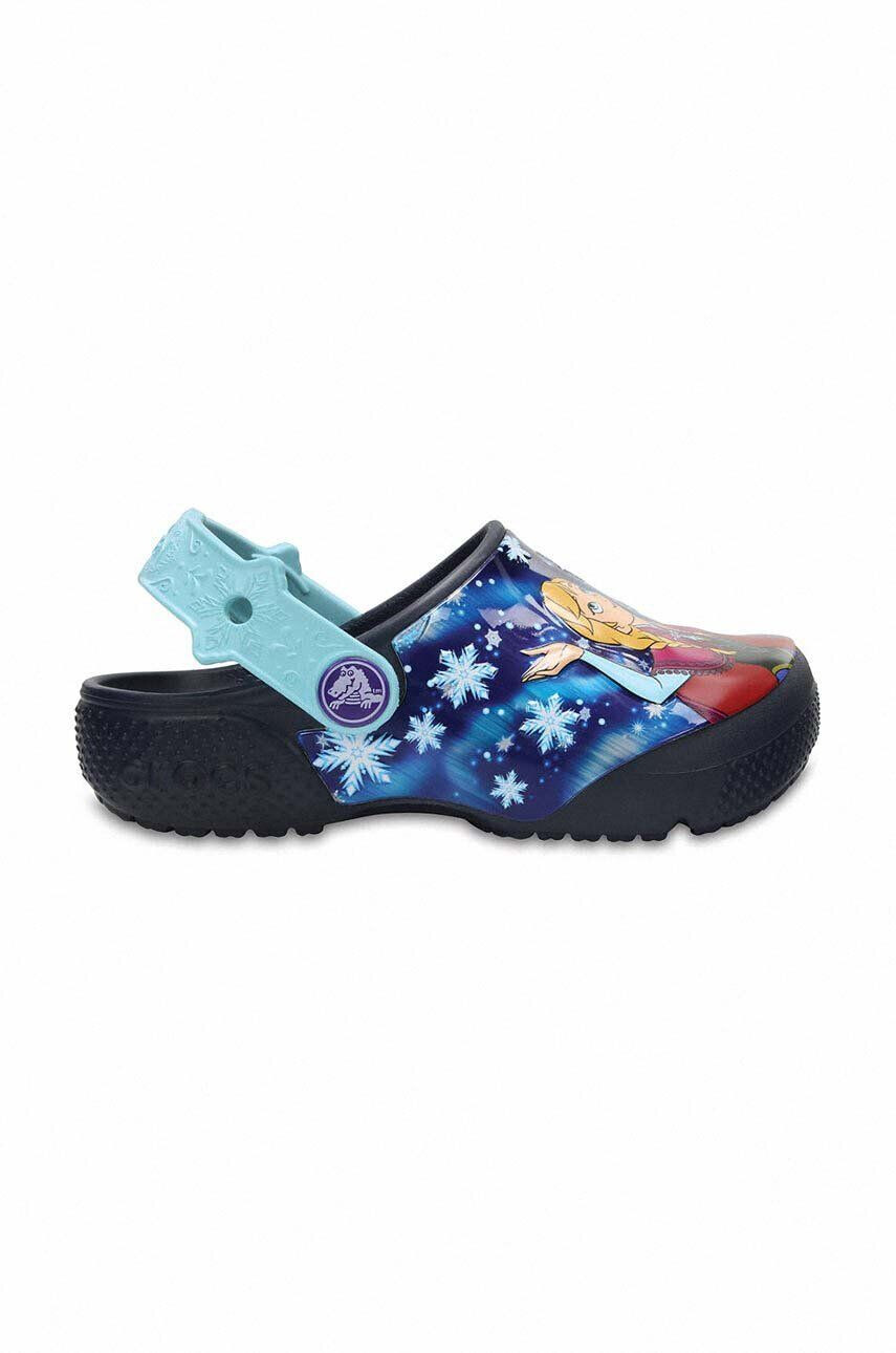 Crocs Dětské pantofle x Frozen tmavomodrá barva - Pepit.cz