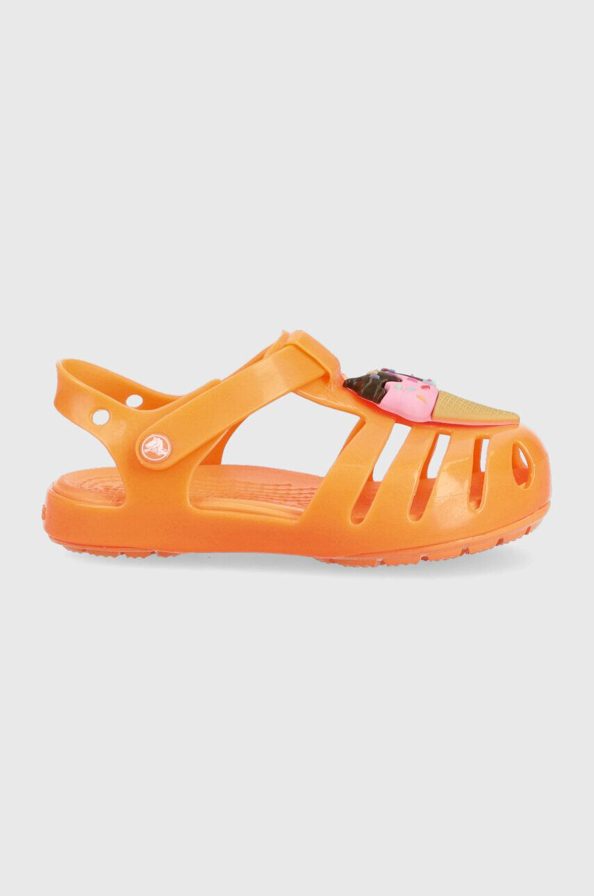 Crocs Dětské sandály ISABELLA CHARM SANDAL oranžová barva - Pepit.cz