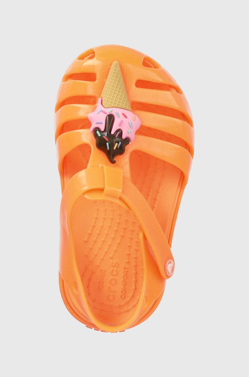 Crocs Dětské sandály ISABELLA CHARM SANDAL oranžová barva - Pepit.cz