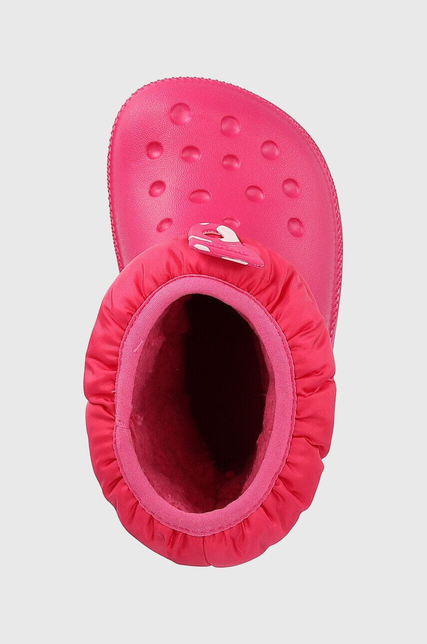 Crocs Dětské sněhule růžová barva - Pepit.cz