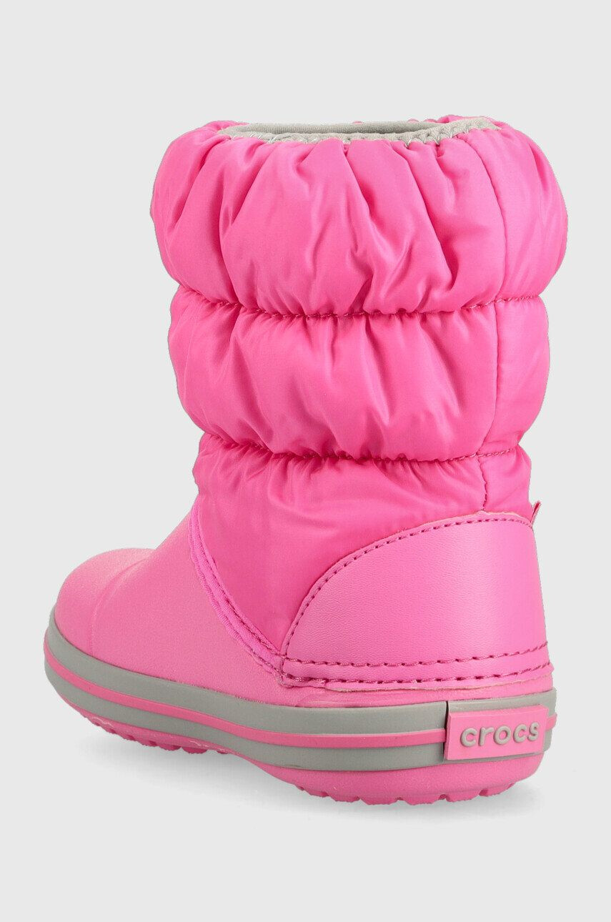 Crocs Dětské sněhule Winter Puff Boot růžová barva - Pepit.cz