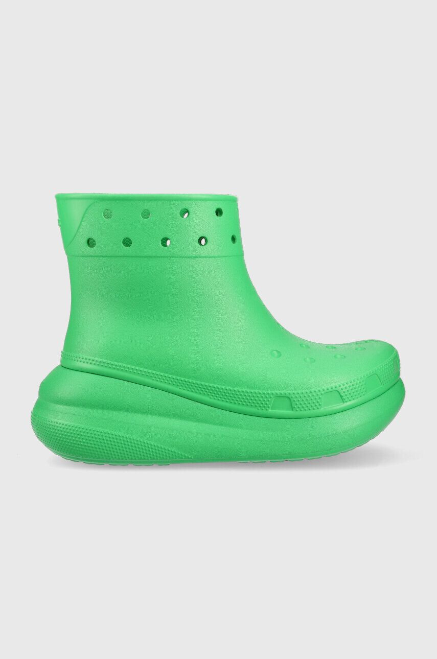 Crocs Holínky Classic Crush Rain Boot dámské zelená barva 207946 207946.3E8-3E8 - Pepit.cz