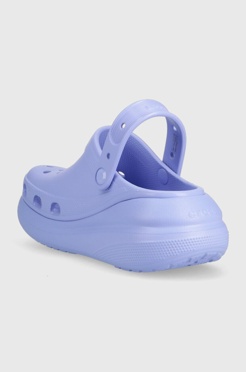 Crocs Pantofle Classic Crush Clog dámské fialová barva na platformě 207521 - Pepit.cz