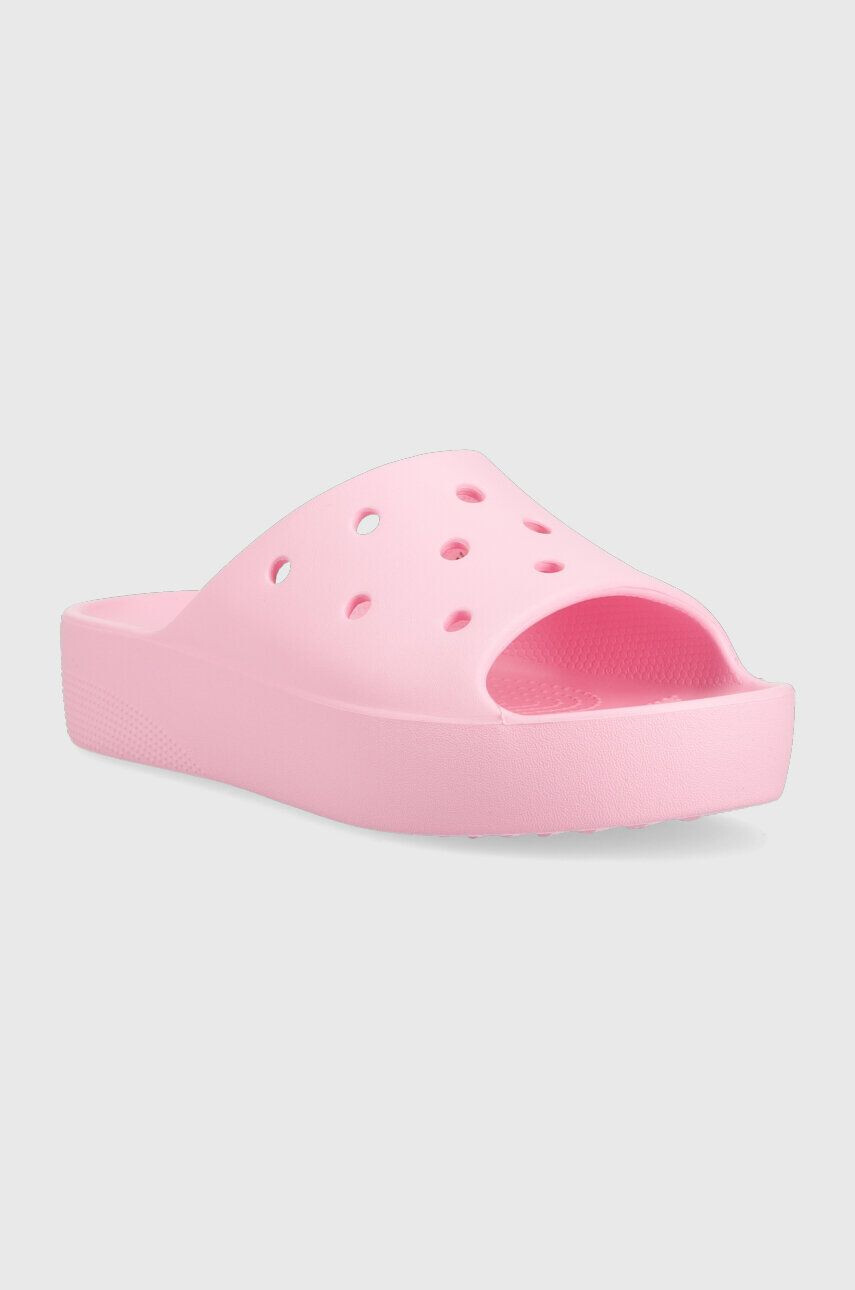 Crocs Pantofle Classic Platform Slide dámské růžová barva na platformě 208180 208180.6S0-6S0 - Pepit.cz