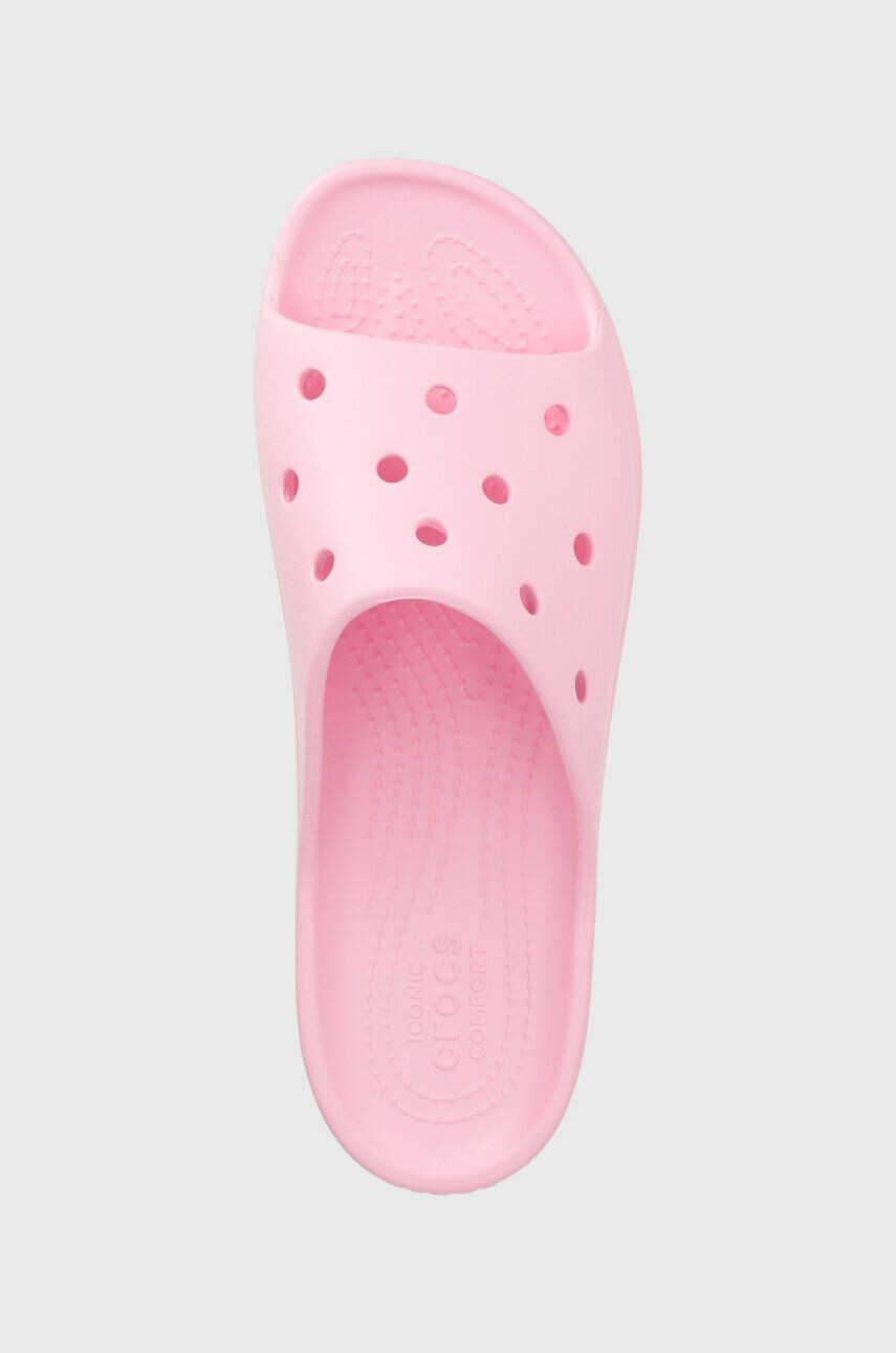 Crocs Pantofle Classic Platform Slide dámské růžová barva na platformě 208180 208180.6S0-6S0 - Pepit.cz