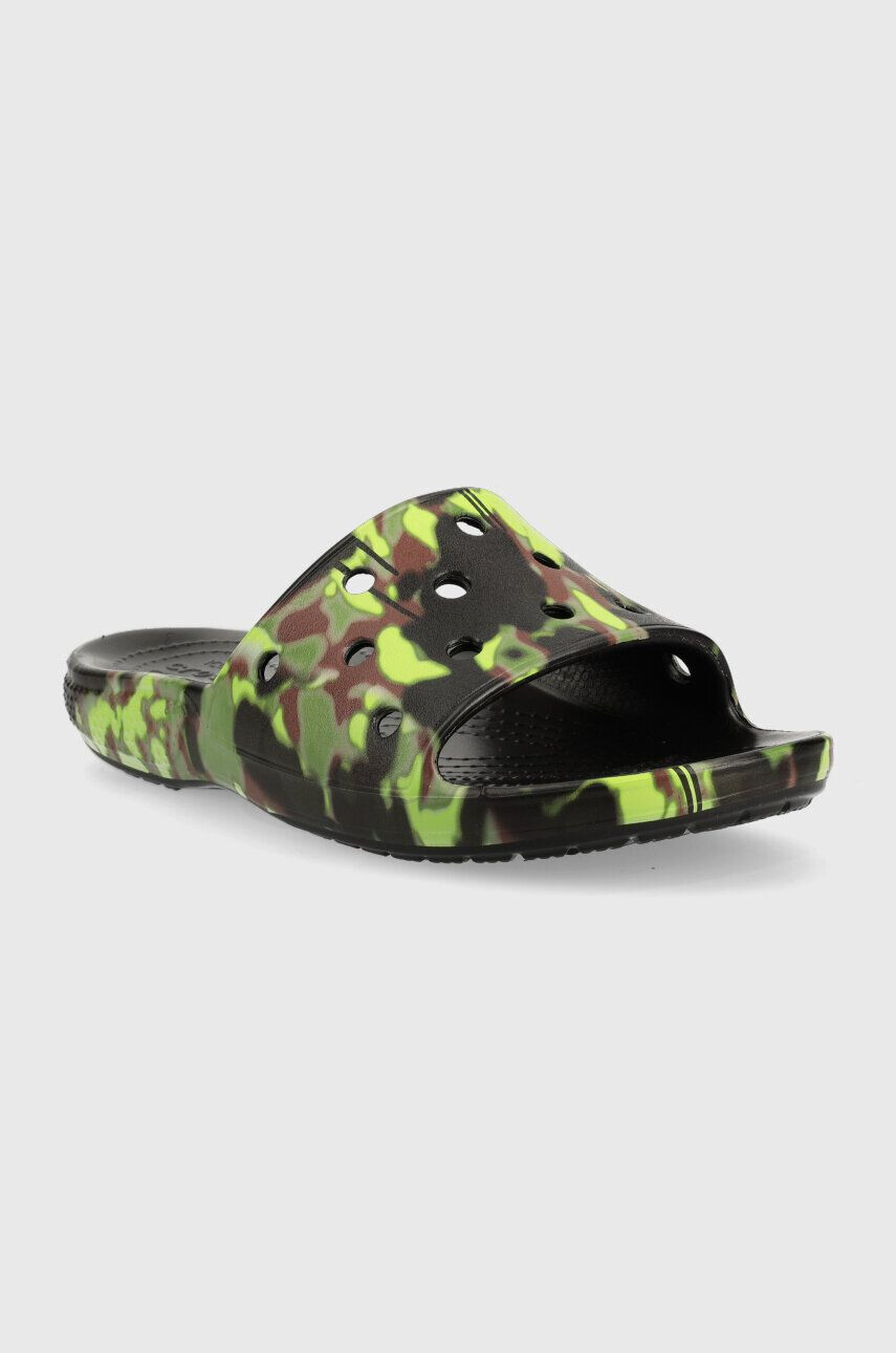 Crocs Pantofle Classic Spray Camo Slide pánské zelená barva 208252 - Pepit.cz