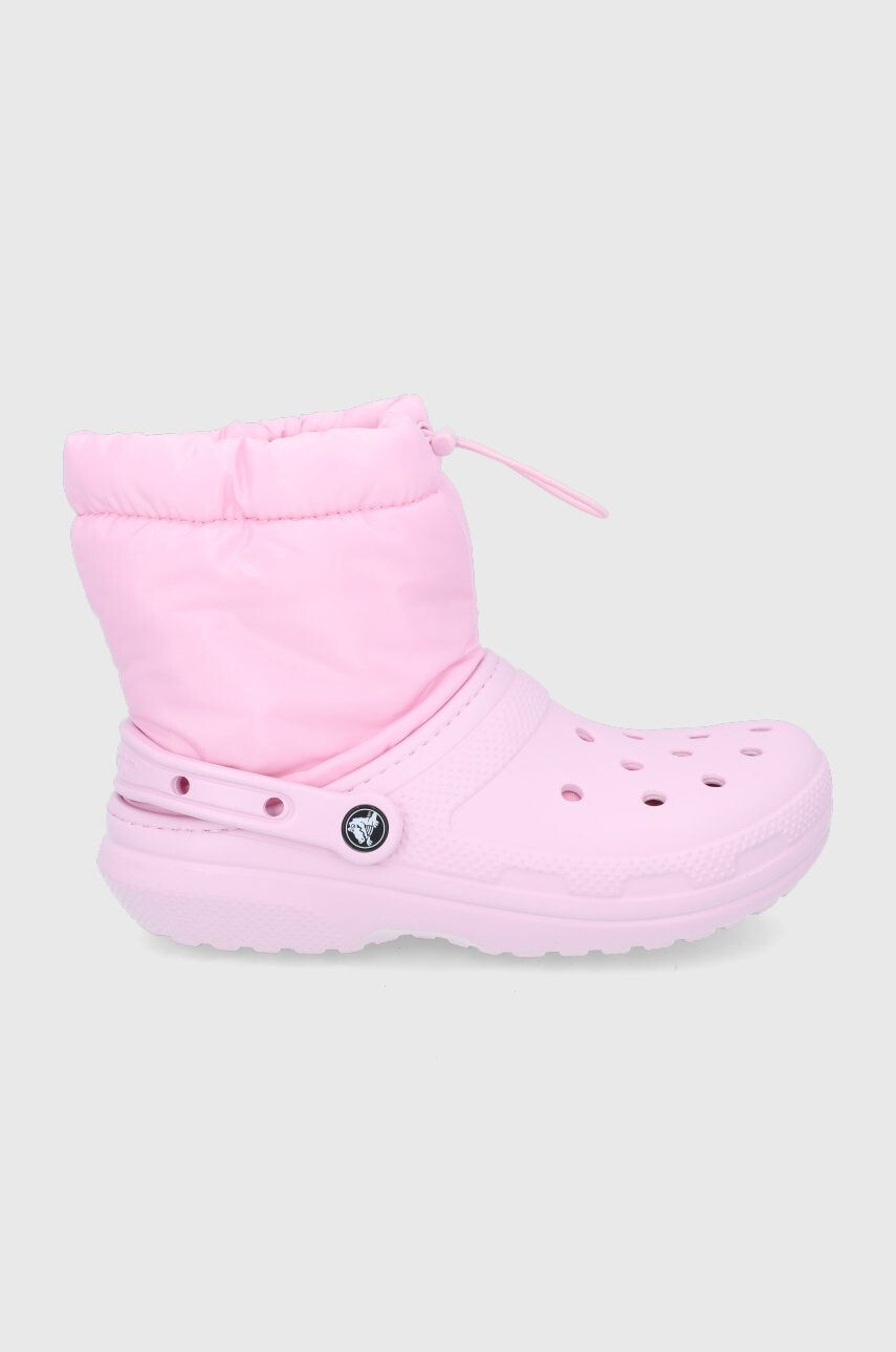 Crocs Sněhule růžová barva - Pepit.cz