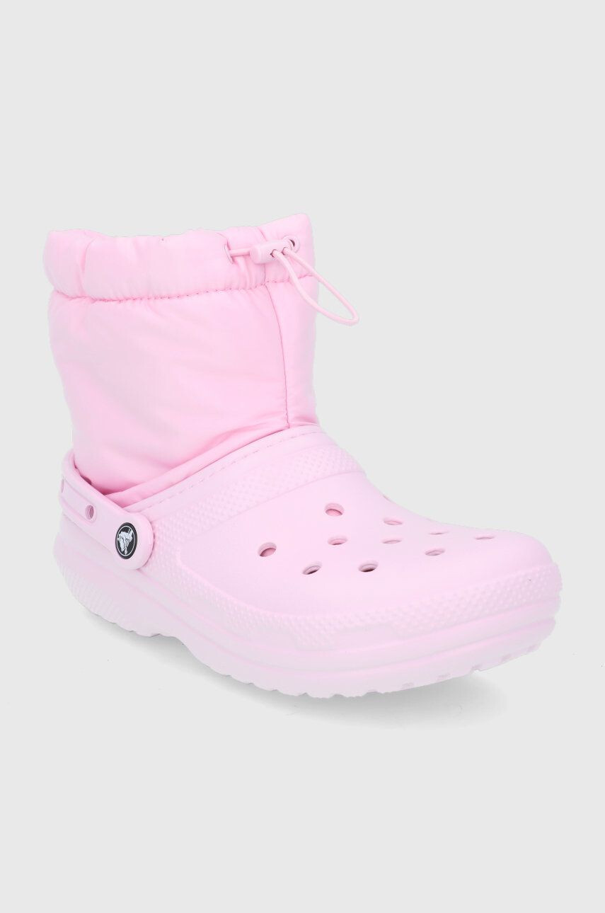 Crocs Sněhule růžová barva - Pepit.cz