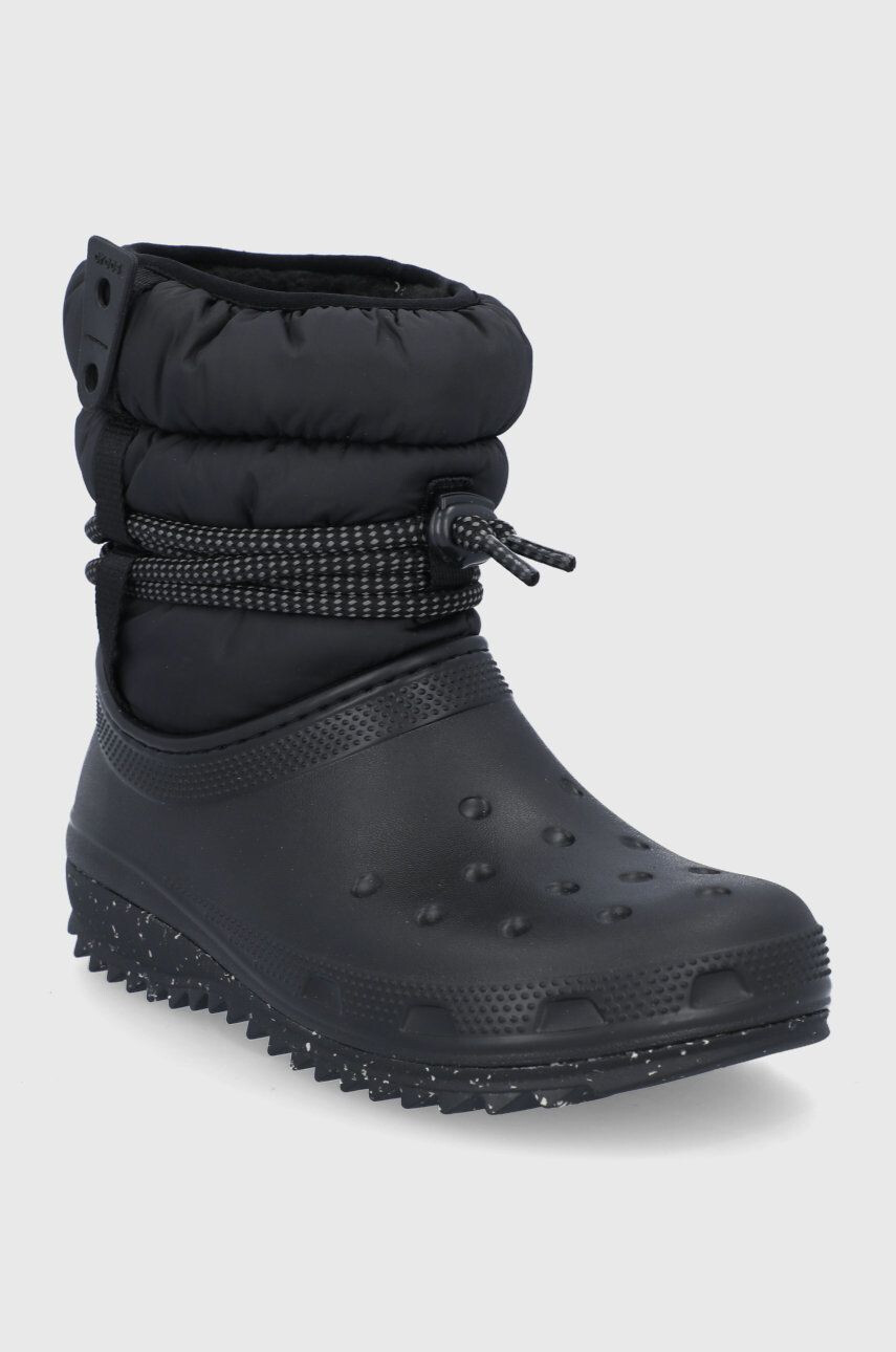 Crocs Sněhule černá barva PUFF.LUXE.BOOT.W.207312-BLACK - Pepit.cz