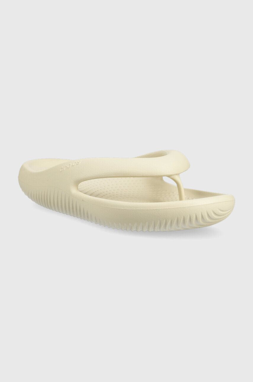 Crocs Žabky Mellow Flip dámské béžová barva na plochém podpatku 208437 - Pepit.cz