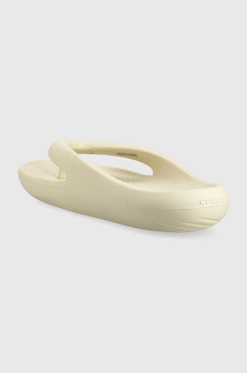 Crocs Žabky Mellow Flip dámské béžová barva na plochém podpatku 208437 - Pepit.cz