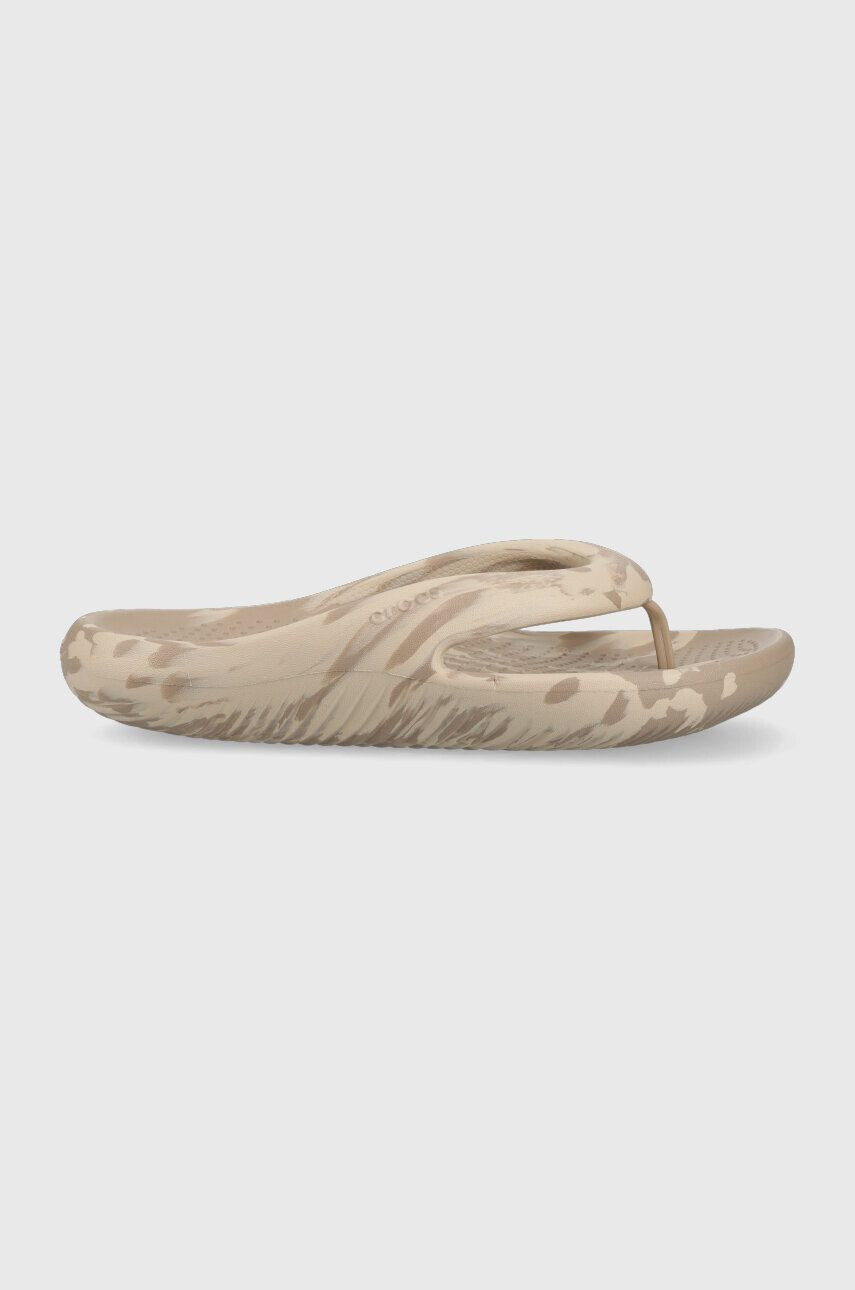 Crocs Žabky Mellow Marbled Flip šedá barva 208580 - Pepit.cz