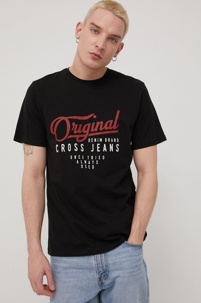 Cross Jeans Bavlněné tričko - Pepit.cz