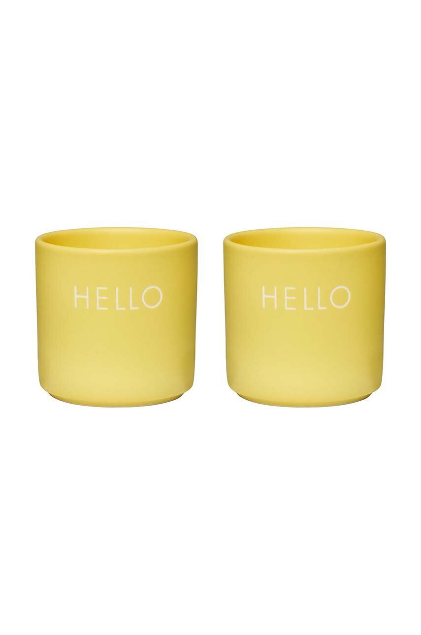 Design Letters Sada sklenic na vejce Yello Hello 2-pack - Pepit.cz