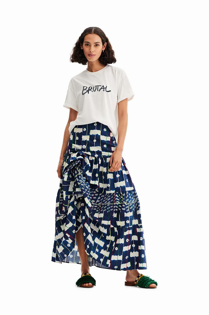 Desigual Bavlněné tričko x STELLA JEAN bílá barva - Pepit.cz