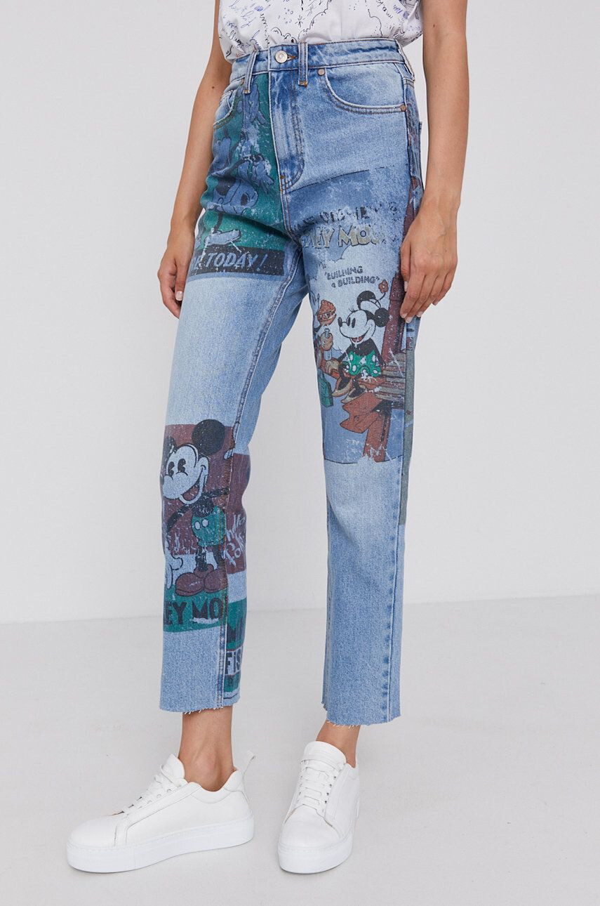 Desigual Džíny x Disney dámské high waist - Pepit.cz