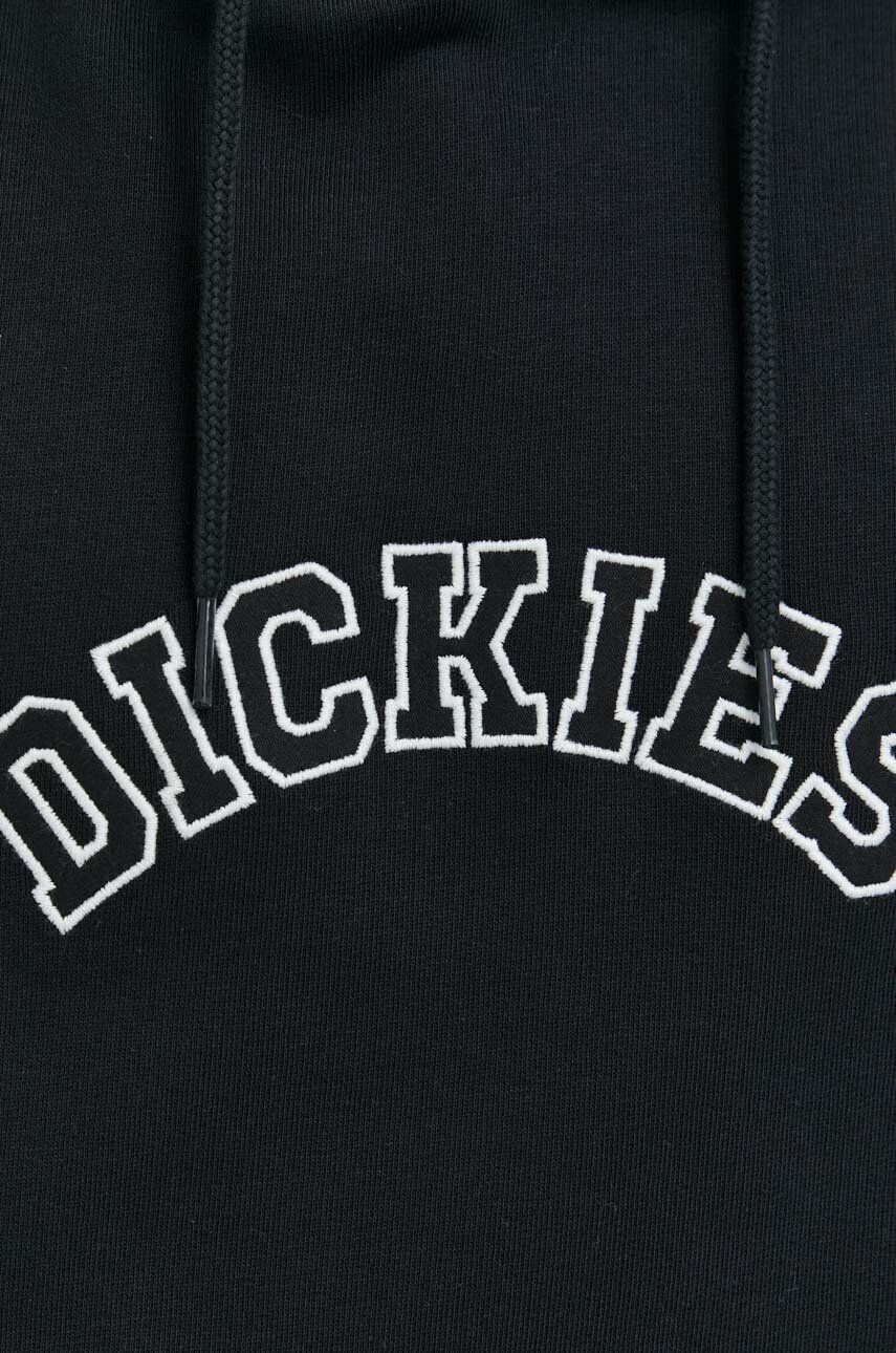 Dickies Bavlněná mikina pánská černá barva s kapucí s aplikací - Pepit.cz