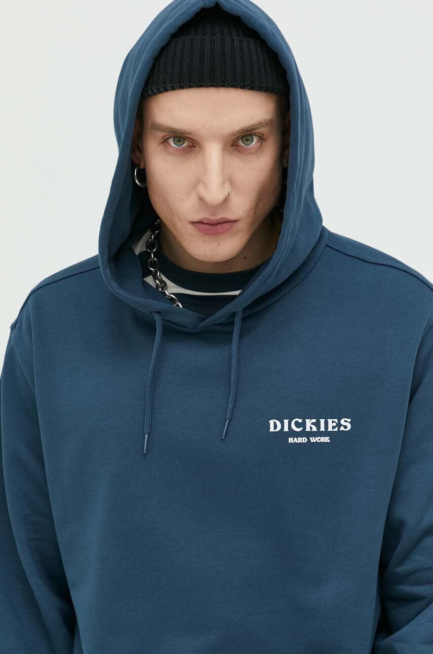 Dickies Bavlněná mikina pánská hnědá barva s aplikací - Pepit.cz